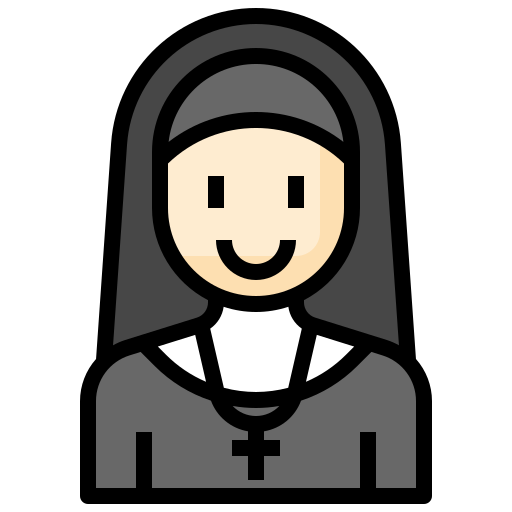 수녀 Surang Lineal Color icon