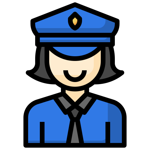 policja Surang Lineal Color ikona