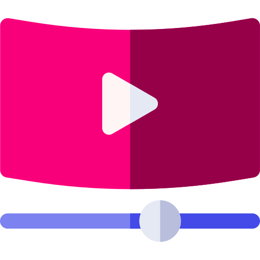video Basic Rounded Flat icoon