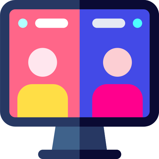 Videocall Basic Rounded Flat icon