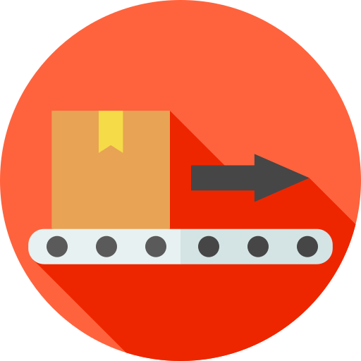 Conveyor belt Flat Circular Flat icon