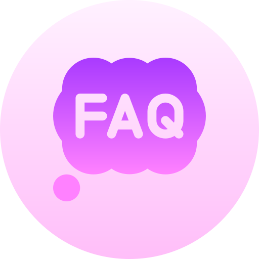자주하는 질문 Basic Gradient Circular icon