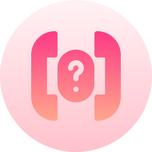 vraag Basic Gradient Circular icoon