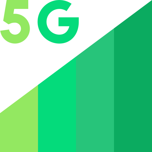 5g Basic Straight Flat icono