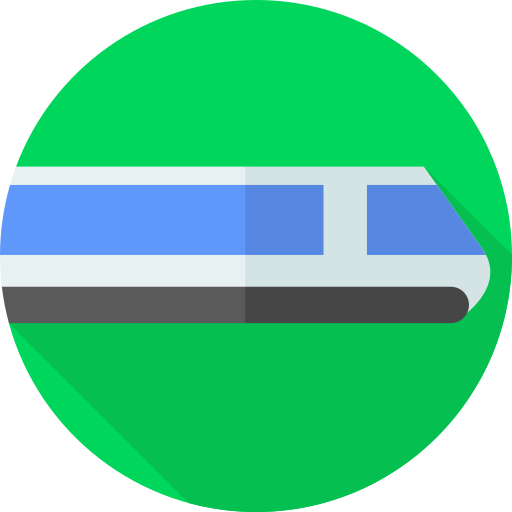trein Flat Circular Flat icoon