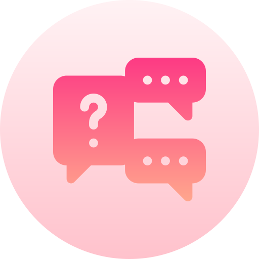 preguntas más frecuentes Basic Gradient Circular icono