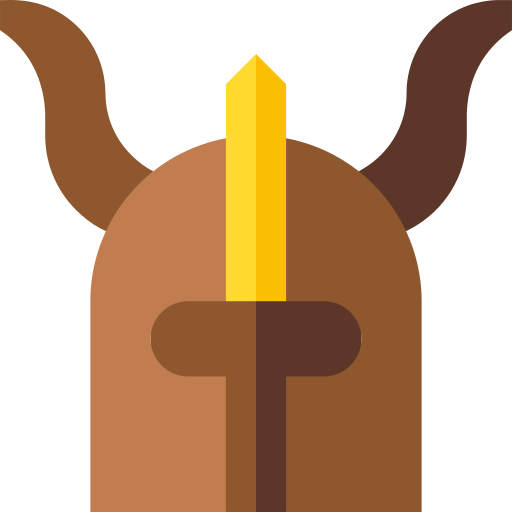 Viking helmet Basic Straight Flat icon