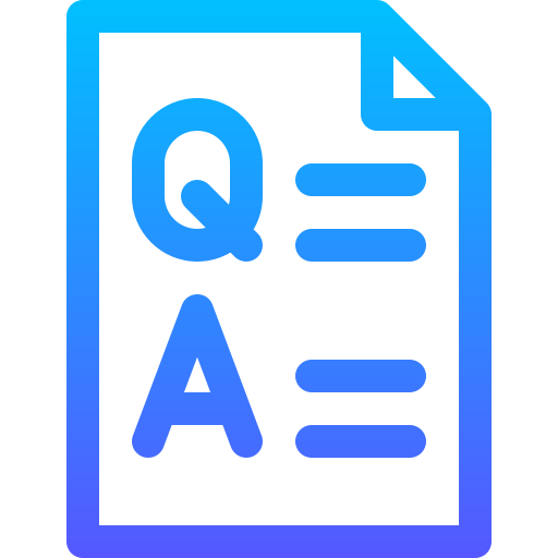 Faq Basic Gradient Lineal color icon