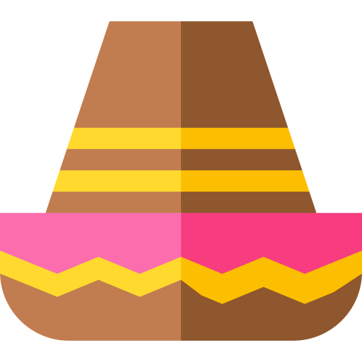 chapéu mexicano Basic Straight Flat Ícone