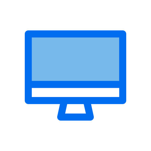 computadora de escritorio Generic Blue icono