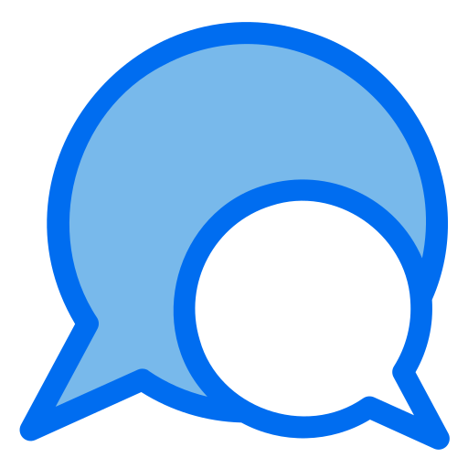 チャット Generic Blue icon