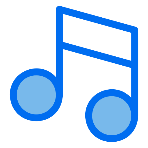 Музыкальная нота Generic Blue иконка