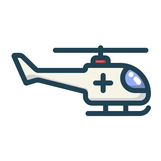 helicóptero de emergência Generic Outline Color Ícone