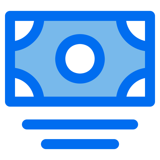 お金の通貨 Generic Blue icon