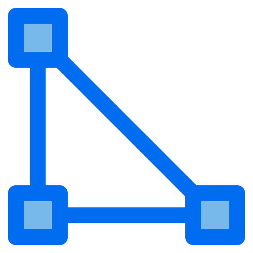 contour du triangle Generic Blue Icône