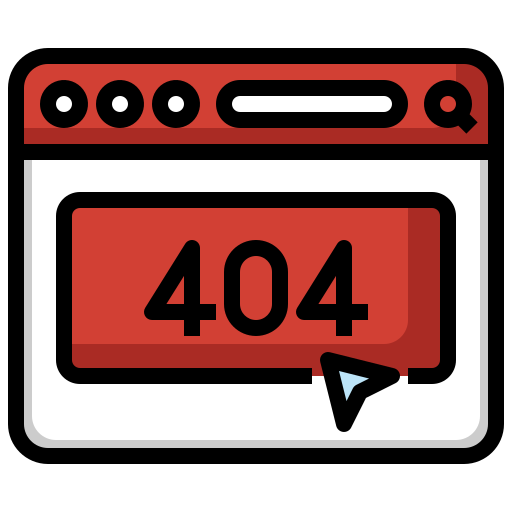 error 404 Surang Lineal Color icono