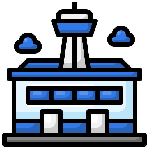Башня аэропорта Surang Lineal Color иконка