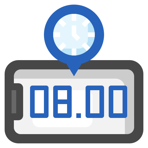 reloj digital Surang Flat icono