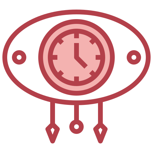 Wall clock Surang Red icon