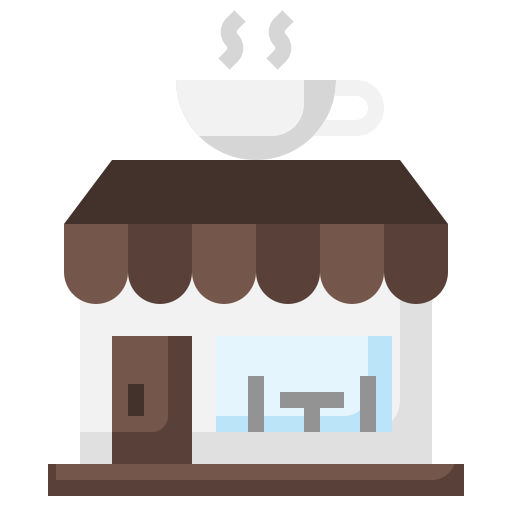 Coffee shop Surang Flat icon