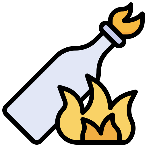 Molotov cocktail Surang Lineal Color icon
