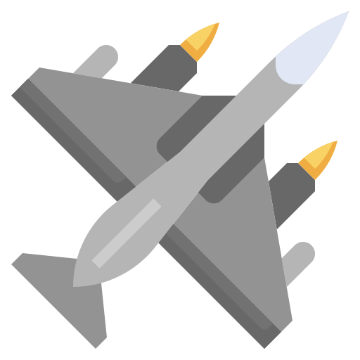 Fighter jet Surang Flat icon