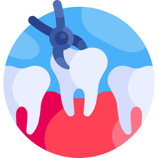 Tooth extraction Detailed Flat Circular Flat icon