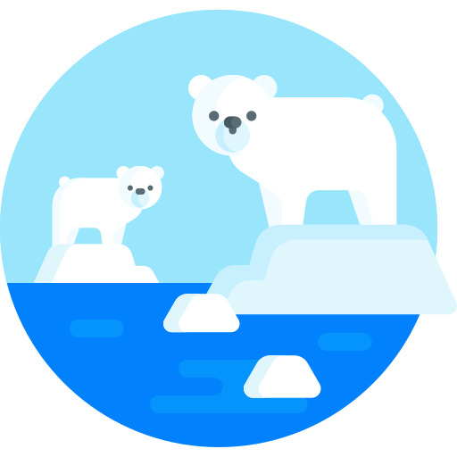 Полярный медведь Detailed Flat Circular Flat иконка