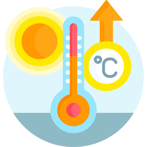 Температура Detailed Flat Circular Flat иконка