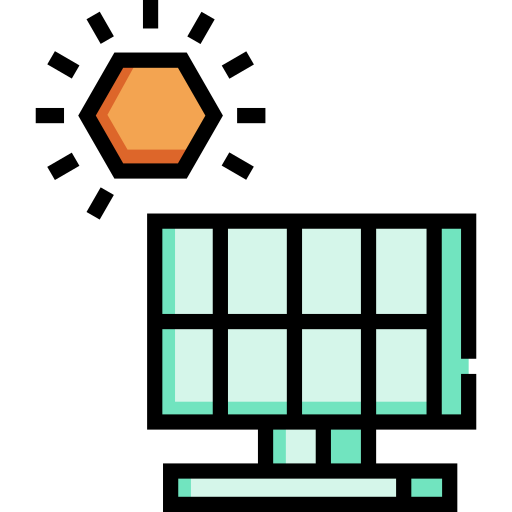 panneau solaire Detailed Straight Lineal color Icône