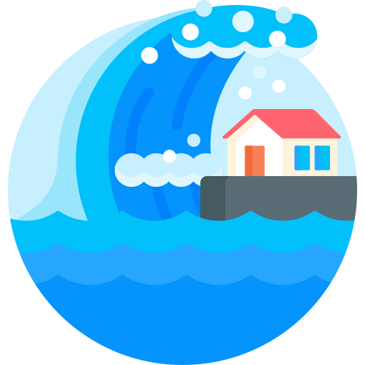 Tsunami Detailed Flat Circular Flat icon
