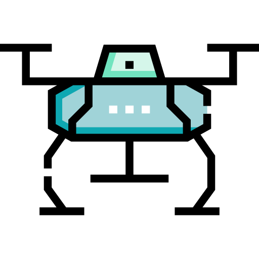 drone Detailed Straight Lineal color icona
