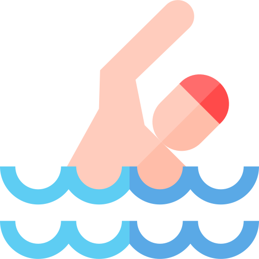 zwemmen Basic Straight Flat icoon