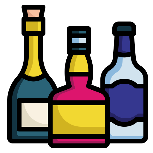 alcohol PongsakornRed Lineal Color icono