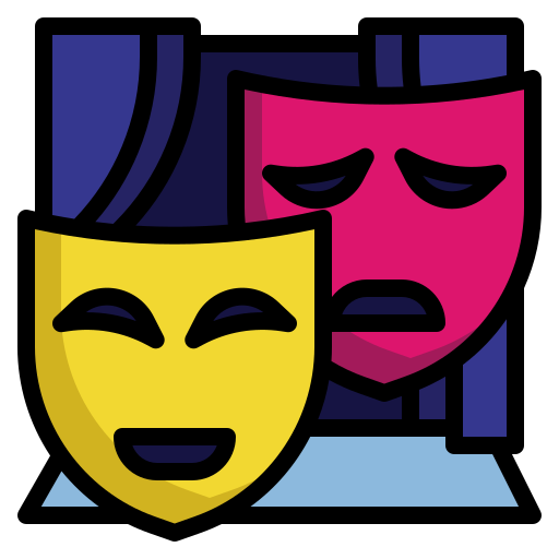 Theater PongsakornRed Lineal Color icon