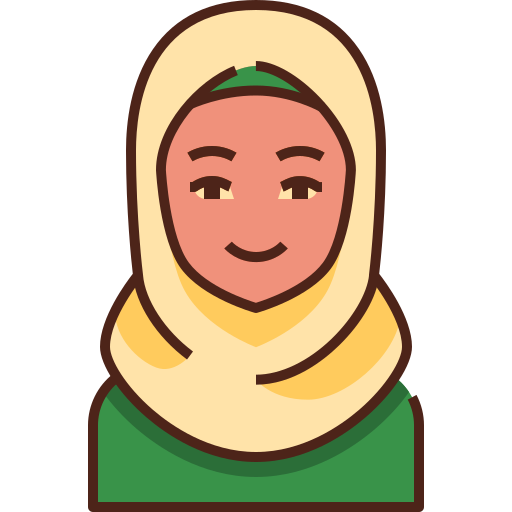 hijab Generic Outline Color icoon