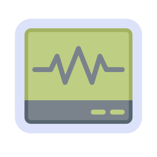 monitor de ecg Generic Flat icono