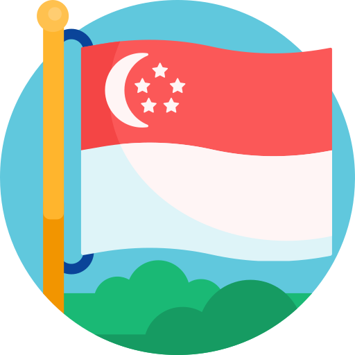 싱가포르 Detailed Flat Circular Flat icon