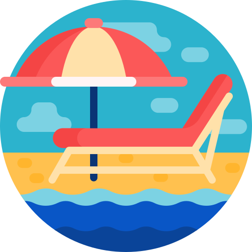 plaża Detailed Flat Circular Flat ikona