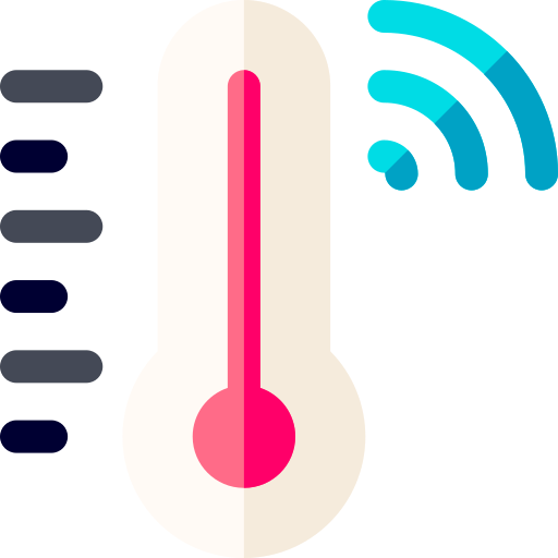 kontrola temperatury Basic Rounded Flat ikona