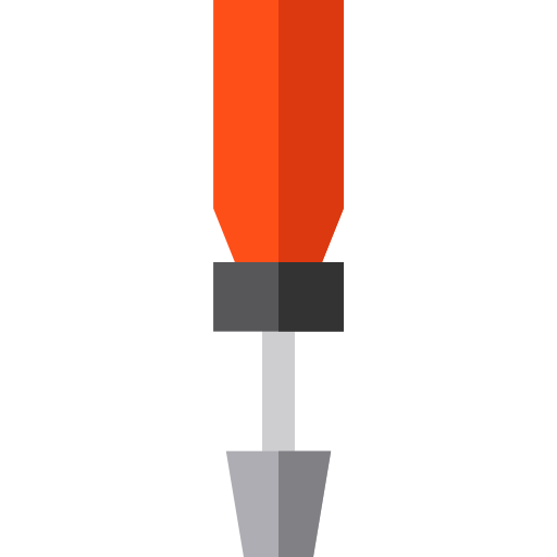 Screwdriver Basic Straight Flat icon