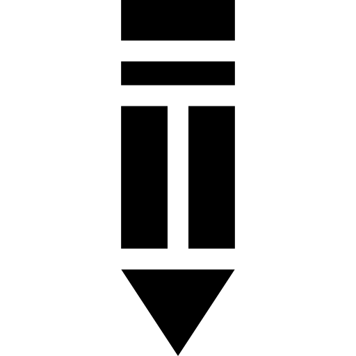 Pencil Basic Straight Filled icon