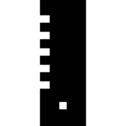 Ruler Basic Straight Filled icon