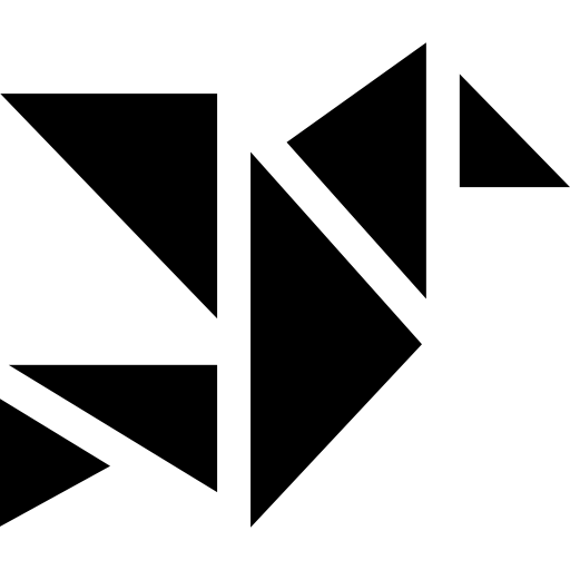 origami Basic Straight Filled icono