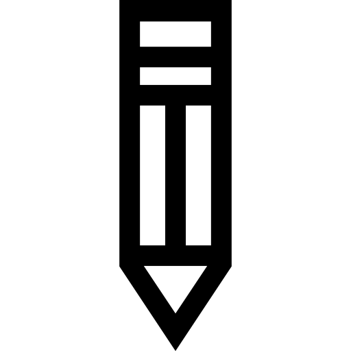 lápis Basic Straight Lineal Ícone