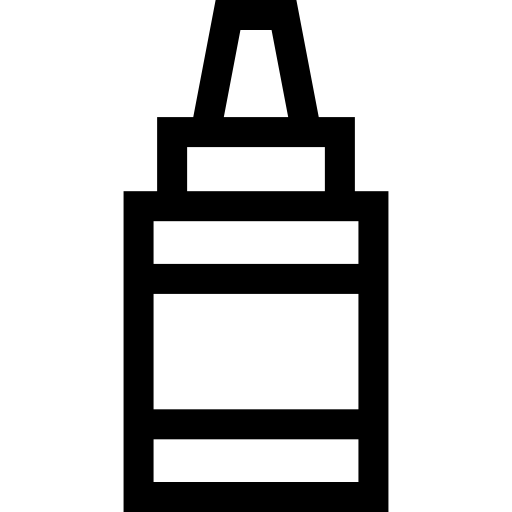 kleben Basic Straight Lineal icon