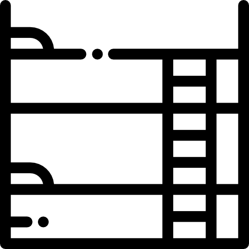 Łóżko Detailed Rounded Lineal ikona