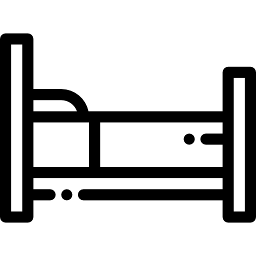 łóżko Detailed Rounded Lineal ikona