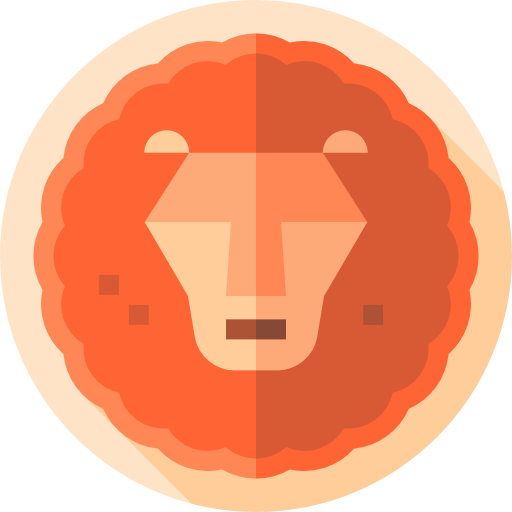 león Flat Circular Flat icono