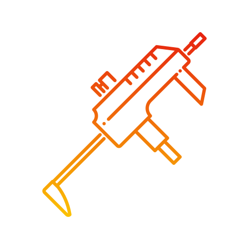 pistola ametralladora Generic Gradient icono